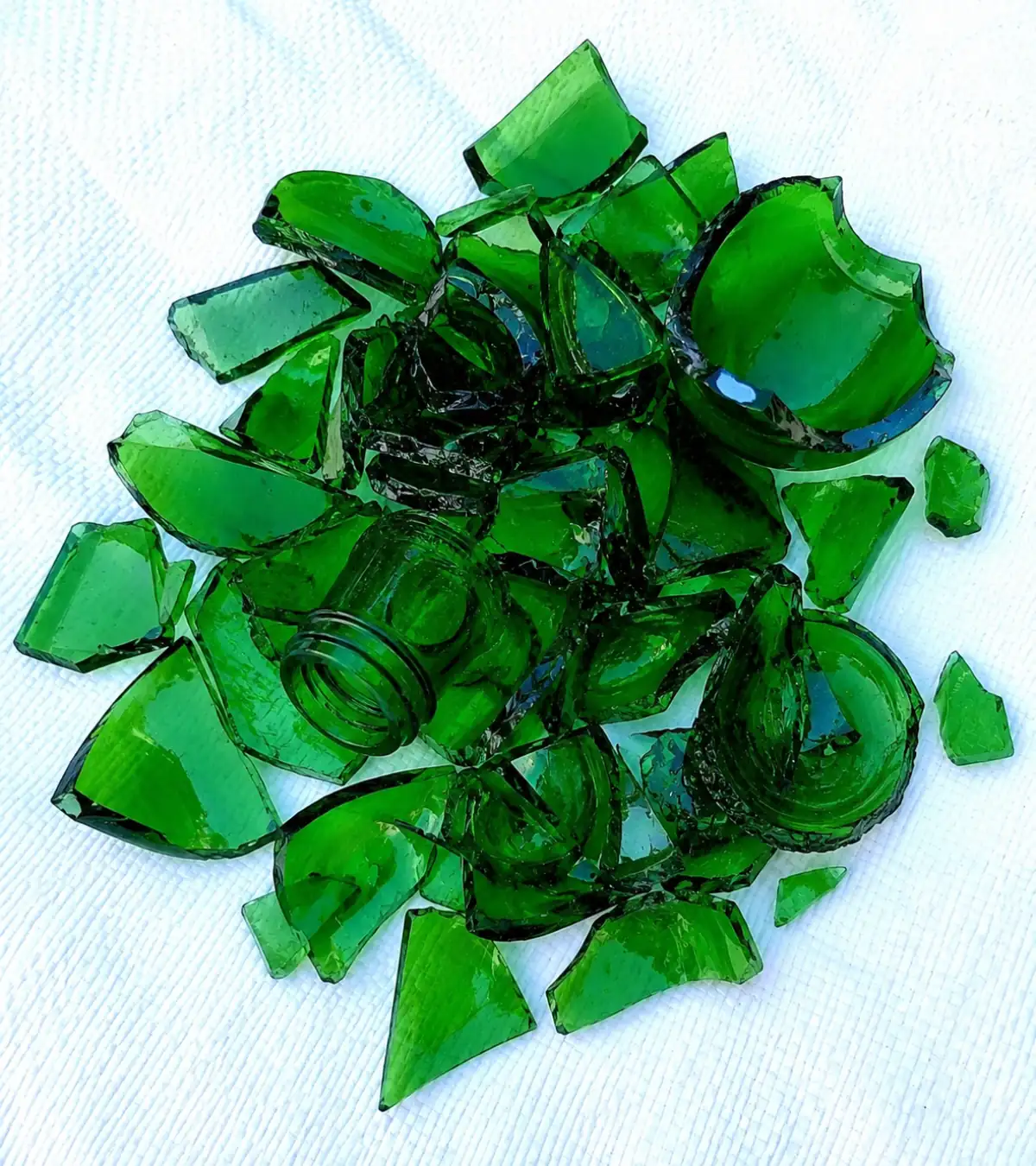 Green glass cullet